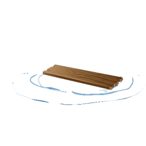 Floating Broken Plank